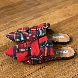 Plaid Flat Mules